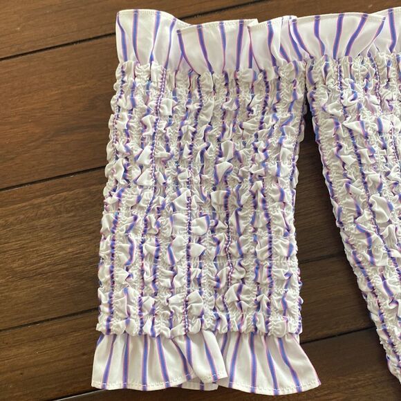 nwt Petersyn Benson Hatter Smocked Mini Dress - Picture 4 of 10